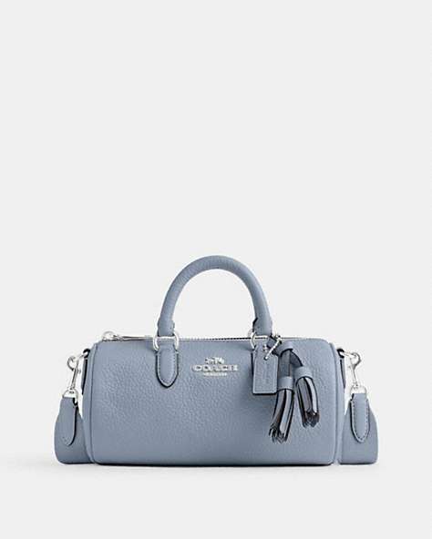 COACH®,LACEY CROSSBODY,Leather,Silver/Grey Mist,Front View