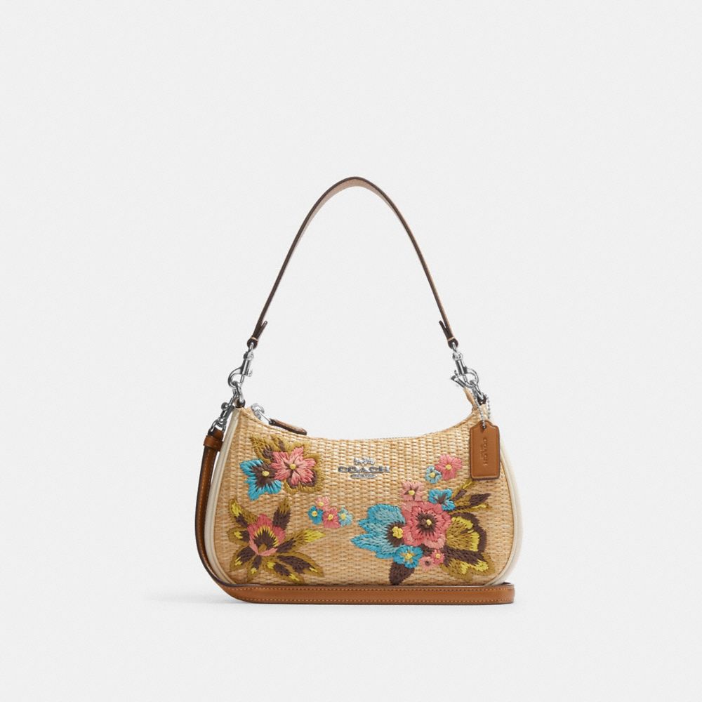 Teri Shoulder Bag With Floral Embroidery