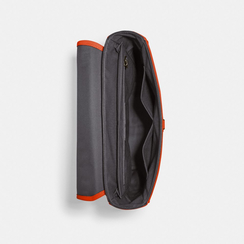 COACH®,Blaine Backpack,Leather,Backpack,PVC,Color Block,Gunmetal,Casual,,Inside View,Top View