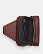 COACH®,SULLIVAN PACK IN SIGNATURE LEATHER,Leather,Medium,Gunmetal/Wine Multi,Inside View,Top View