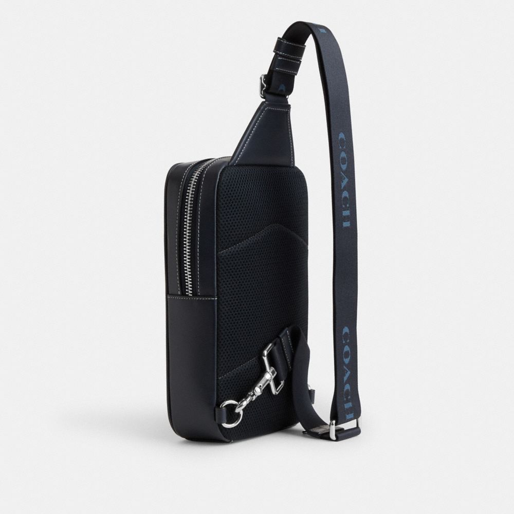 Pedro Leather Mobile Phone Sling Pouch - Black
