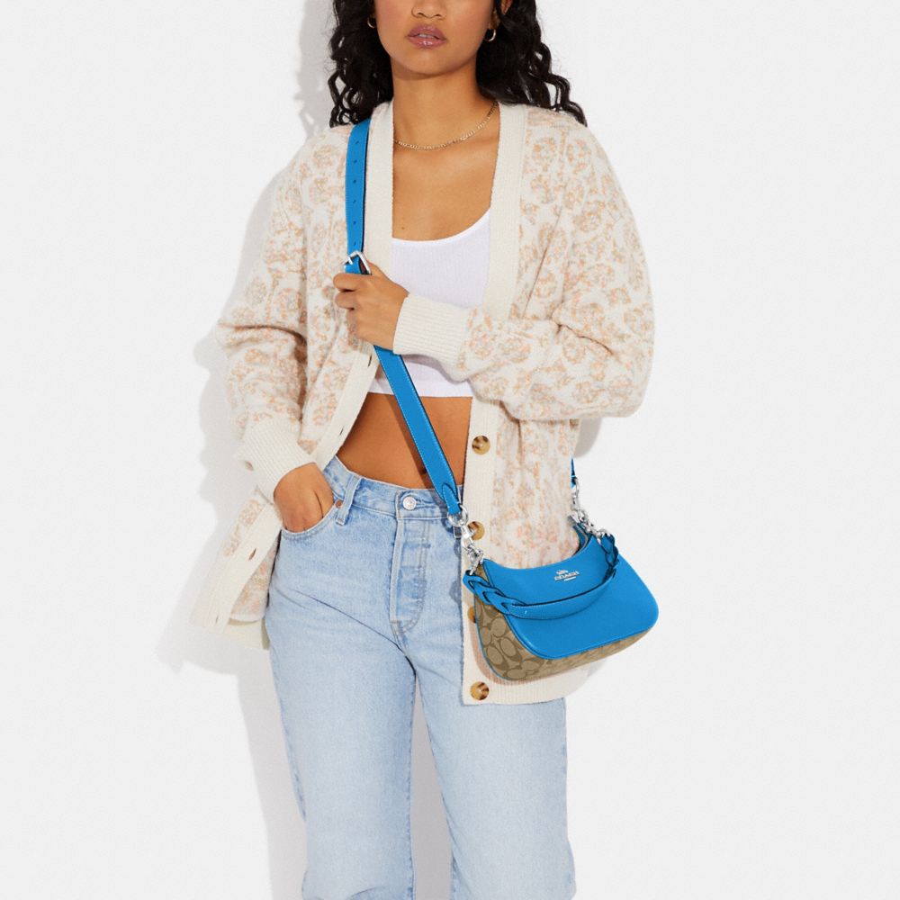 COACH®,Teri Shoulder Bag In Signature Canvas,,Detail View