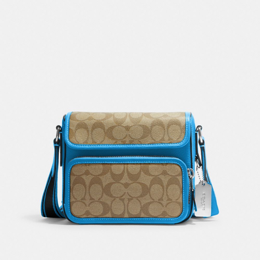 Colorblock coated canvas discount signature messenger crossbody