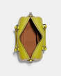 COACH®,ROWAN SATCHEL BAG IN SIGNATURE CANVAS,Leather,Medium,Silver/Light Khaki/Key Lime,Inside View,Top View