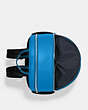 COACH®,COURT BACKPACK IN SIGNATURE CANVAS,Leather,Large,Silver/Khaki/Racer Blue,Inside View,Top View