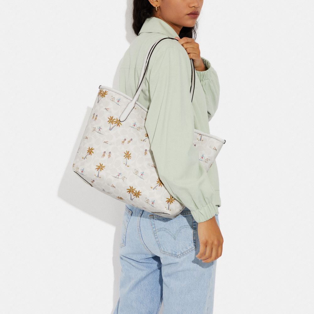 COACH® Outlet  City Tote With Apple Print