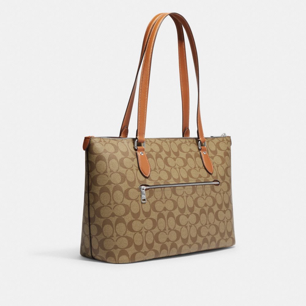 Coach Taylor Signature Logo Canvas Tote Bag