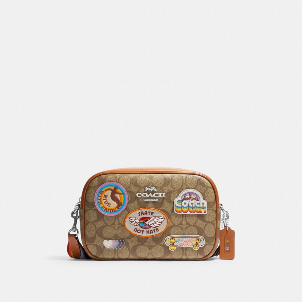 Coach Disney X Track Crossbody In Signature Canvas With Patches