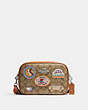 COACH®,JAMIE CAMERA BAG IN SIGNATURE CANVAS WITH PATCHES,canvas,Medium,Silver/Khaki Multi,Front View