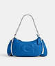 COACH®,TERI SHOULDER BAG WITH SIGNATURE QUILTING,Leather,Medium,Silver/Bright Blue,Front View