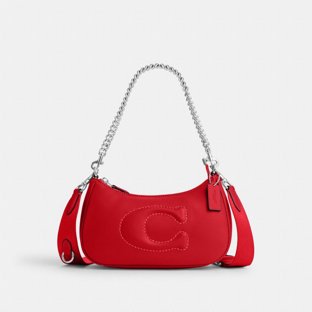 Red coach hobo discount bag