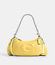 COACH®,TERI SHOULDER BAG WITH SIGNATURE QUILTING,Leather,Medium,Silver/Retro Yellow,Front View
