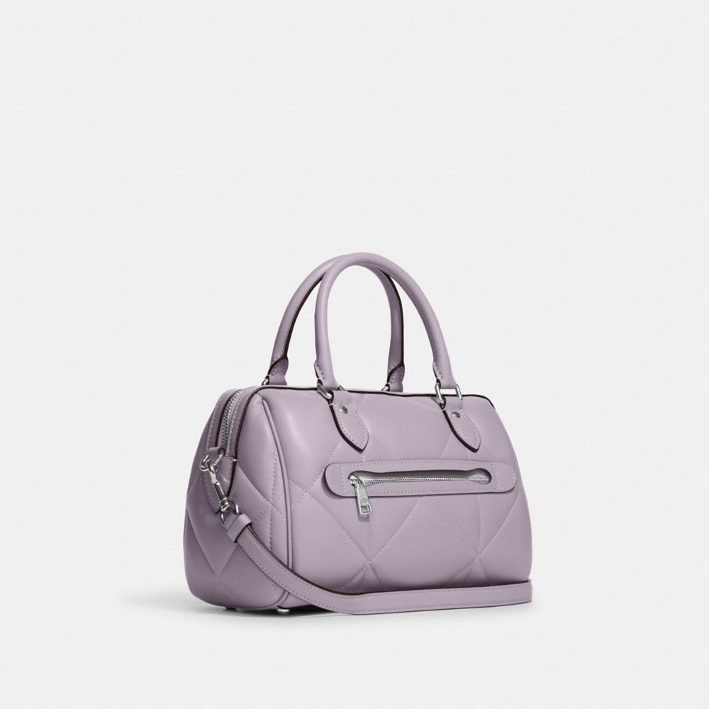 COACH®,Rowan Satchel Bag With Puffy Diamond Quilting,,Angle View