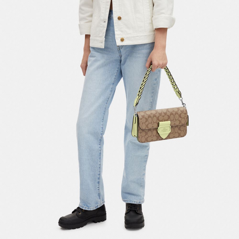 COACH®,Morgan Shoulder Bag In Signature Canvas,,Detail View