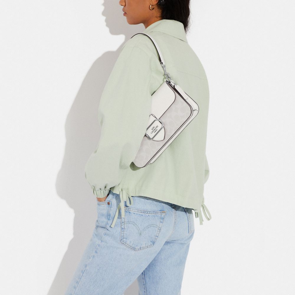 COACH®,Morgan Shoulder Bag In Signature Canvas,,Detail View
