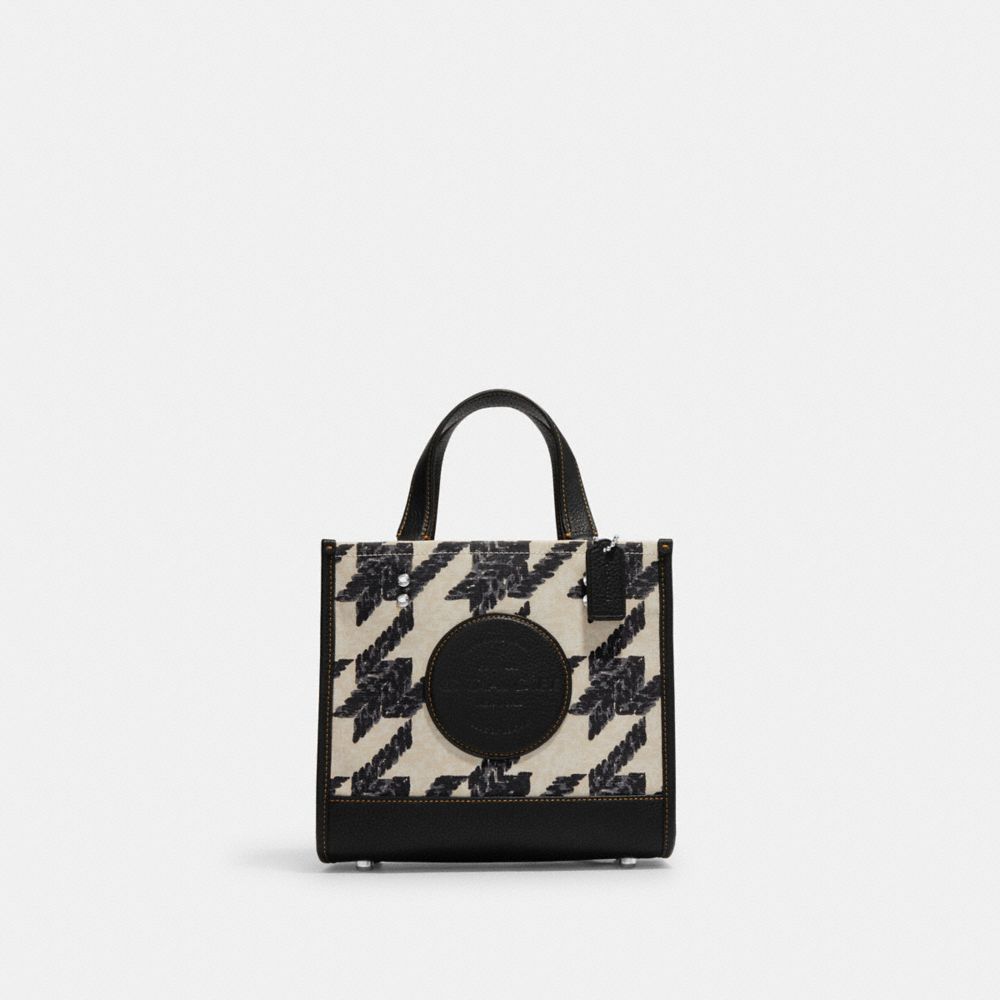 COACH® | Dempsey Tote 22 With Houndstooth Print And Patch