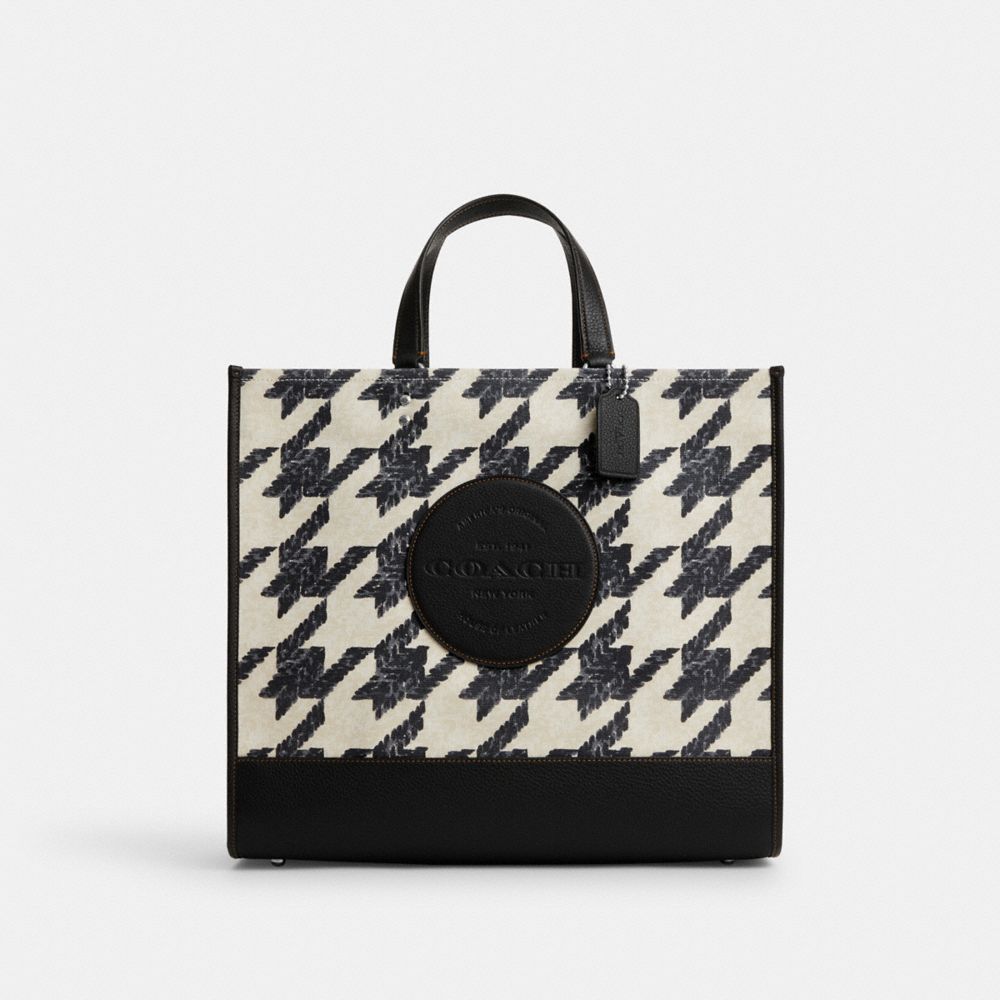 Coach Outlet City Tote With Houndstooth Print