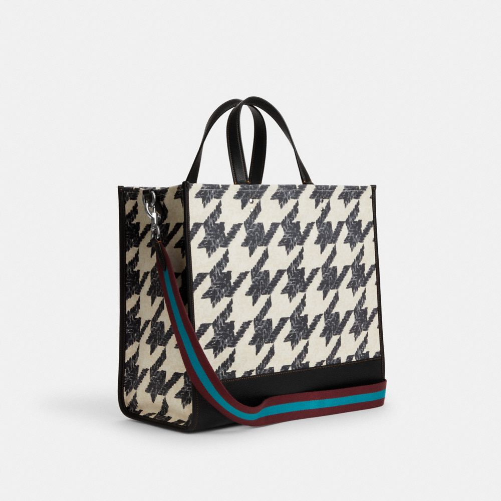 COACH®  City Tote With Houndstooth Print