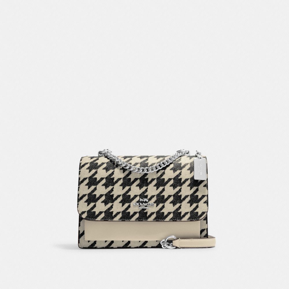 Small crossbody bag - Black/Dogtooth-patterned - Ladies