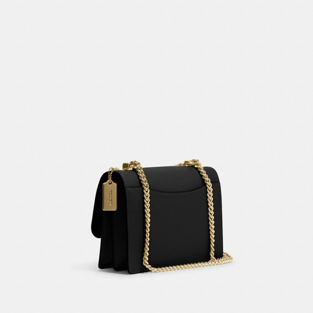 COACH®,KLARE CROSSBODY BAG,Crossgrain Leather,Medium,Gold/Black,Angle View