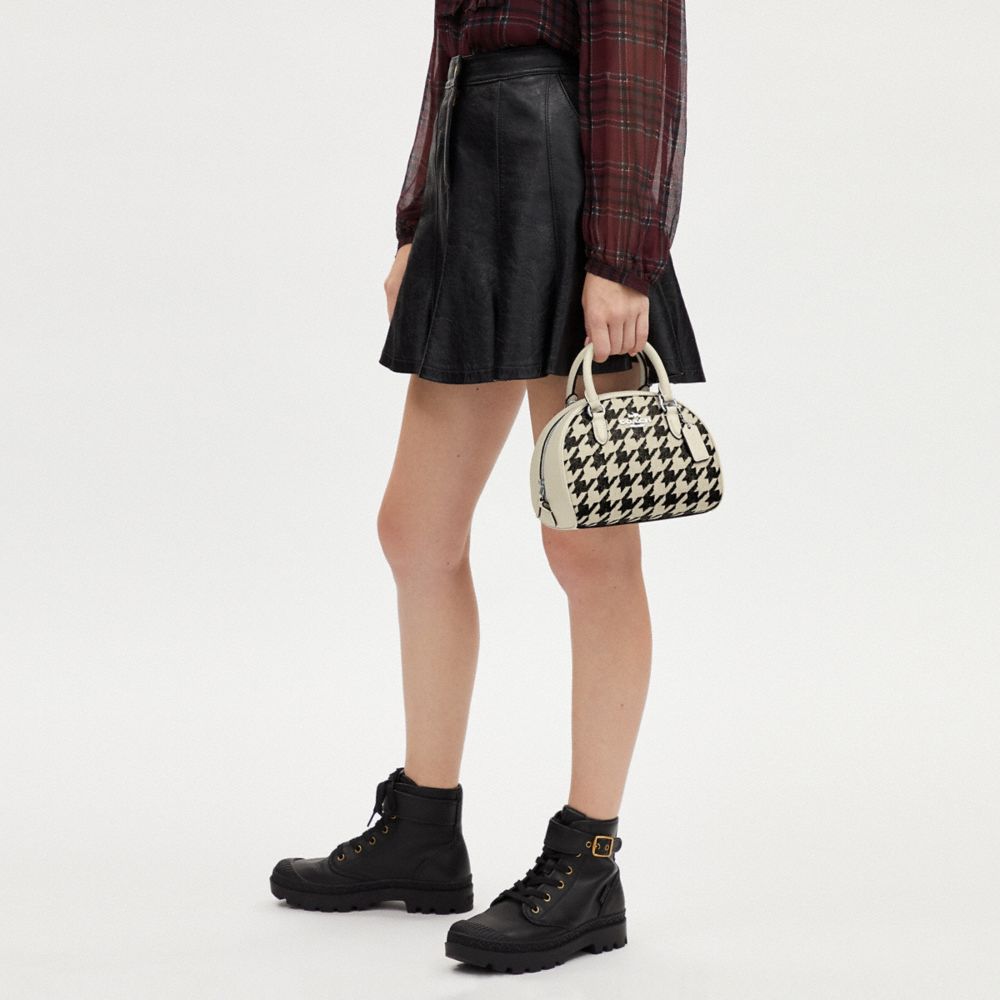COACH®,Sydney Satchel With Houndstooth Print,,Detail View