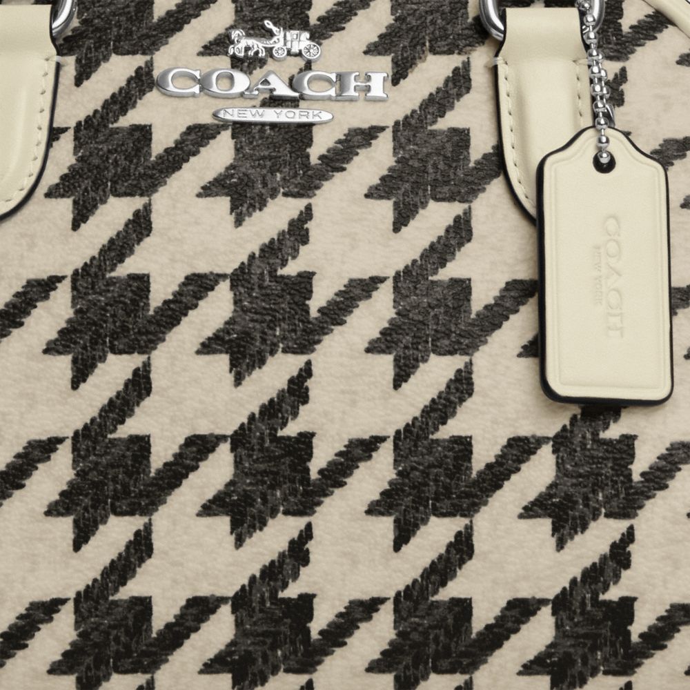 COACH®,Sydney Satchel With Houndstooth Print,,Closer View