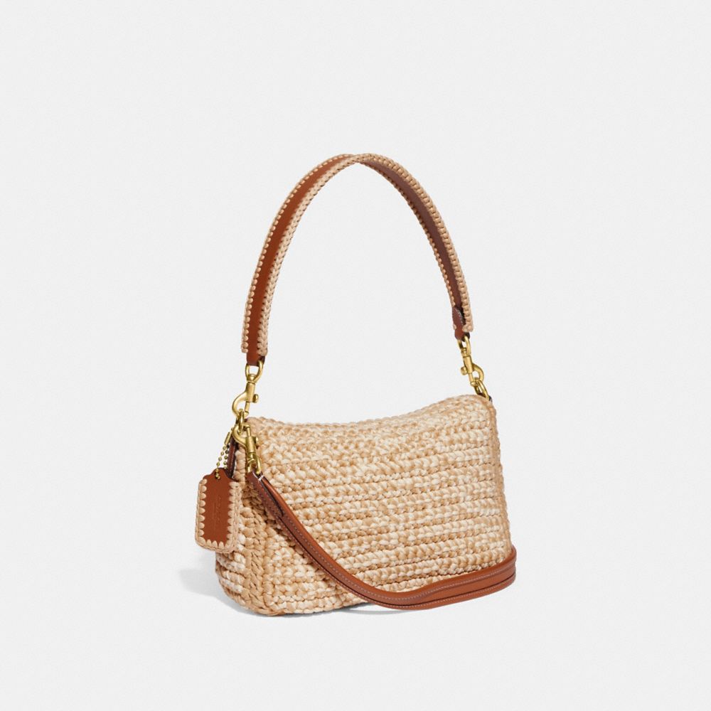 COACH®,Soft Tabby Shoulder Bag With Crochet,,Angle View
