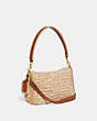 COACH®,SOFT TABBY SHOULDER BAG WITH CROCHET,Medium,Brass/Ivory Multi,Angle View