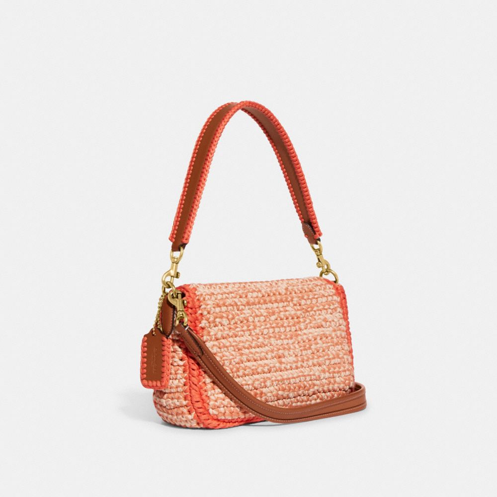 COACH®,Soft Tabby Shoulder Bag With Crochet,,Angle View