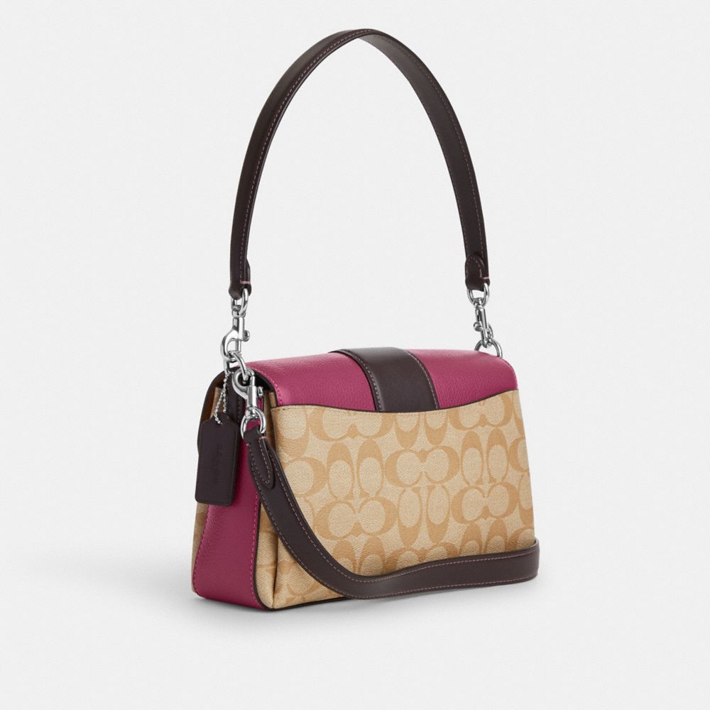 COACH®,Grace Shoulder Bag In Colorblock Signature Canvas,,Angle View