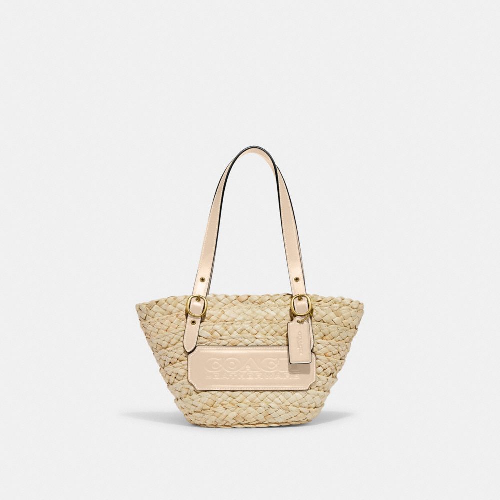 COACH®,ストラクチャード トート 16,トートバッグ,ﾌﾞﾗｽ/ﾅﾁｭﾗﾙ/ｱｲﾎﾞﾘｰ