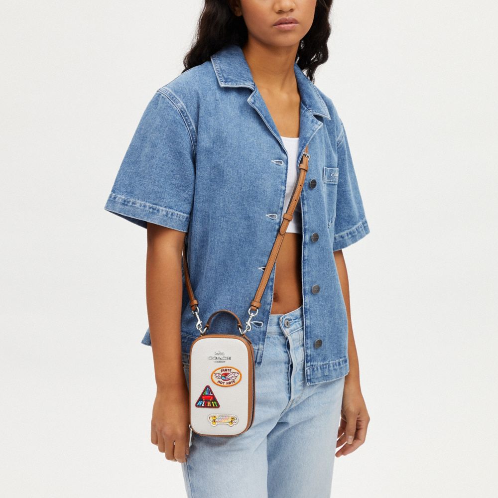 COACH®,Eva Phone Crossbody With Patches,,Detail View