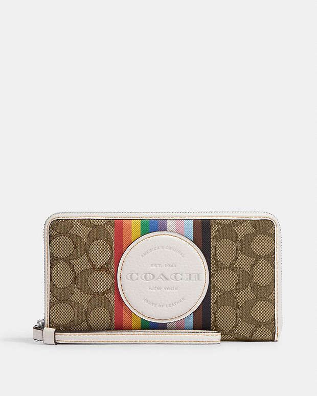 COACH®  Dempsey Large Phone Wallet In Signature Jacquard With