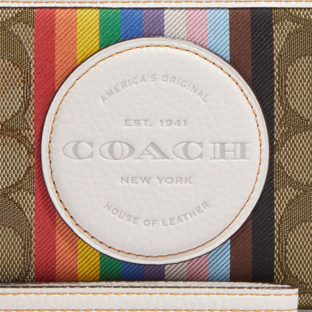 COACH®  Dempsey Large Phone Wallet With Houndstooth Print And Patch