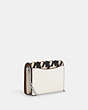 COACH®,MINI WALLET ON A CHAIN WITH HOUNDSTOOTH PRINT,Mixed Material,Mini,Silver/Cream/Black,Angle View