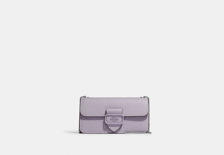 COACH®,MORGAN CROSSBODY,pvc,Silver/Mist,Front View image number 0