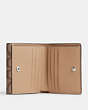 COACH®,SMALL MORGAN WALLET IN SIGNATURE CANVAS,pvc,Silver/Khaki/Pale Lime,Inside View,Top View