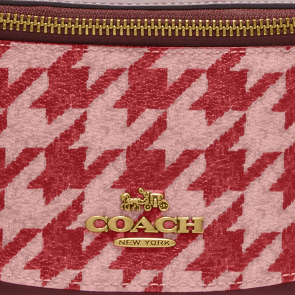 Coach Warren Mini Belt Bag With Houndstooth Print