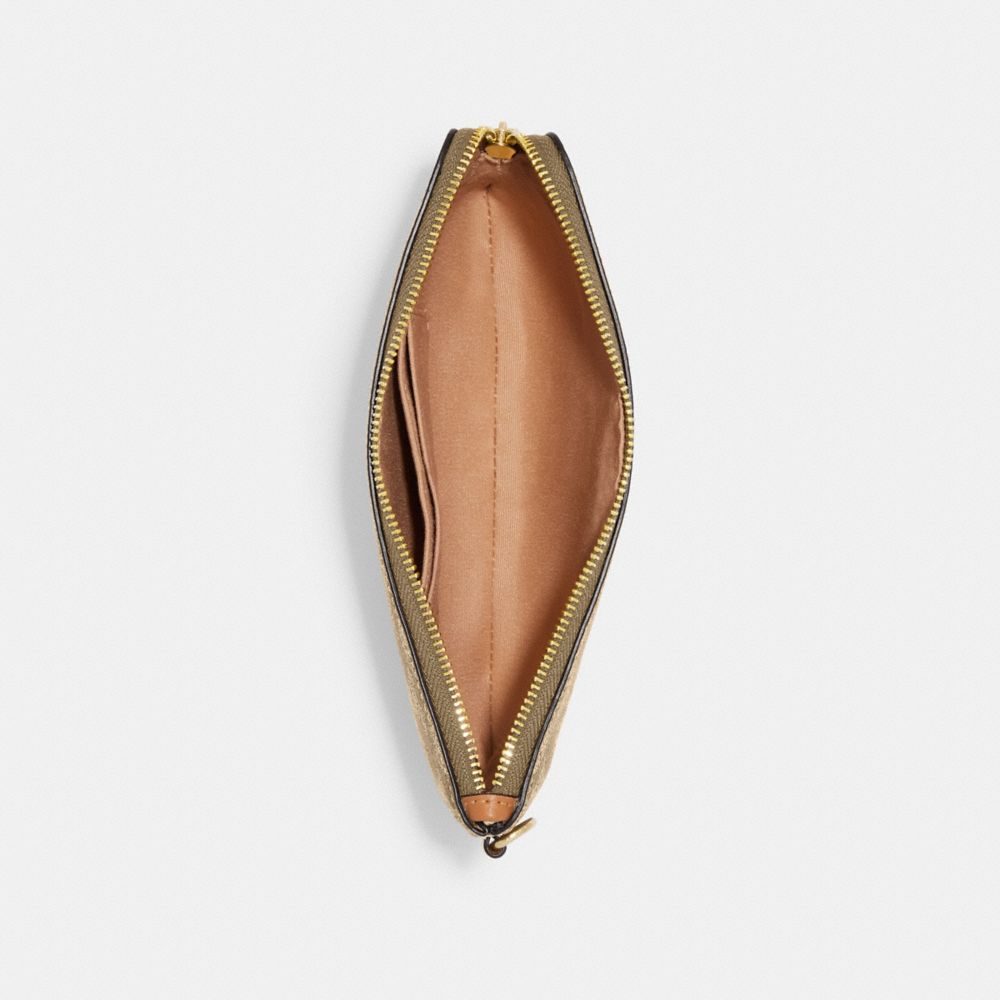 COACH®,Corner Zip Trio In Signature Canvas,,Inside View,Top View