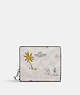 COACH®,SNAP WALLET IN SIGNATURE CANVAS WITH HULA PRINT,pvc,Mini,Silver/Chalk/Glacier White Multi,Front View