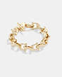 COACH®,CHUNKY SIGNATURE CHAIN LINK BRACELET,Plated Brass,Gold,Front View
