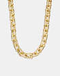 COACH®,CHUNKY SIGNATURE CHAIN LINK NECKLACE,Plated Brass,Gold,Inside View,Top View