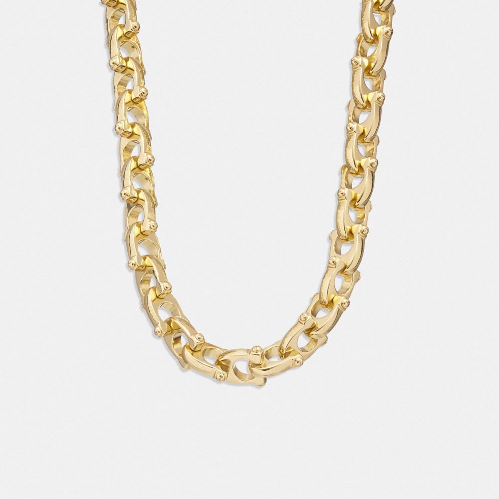 Coach Chunky Signature Chain Link Necklace — фото 2