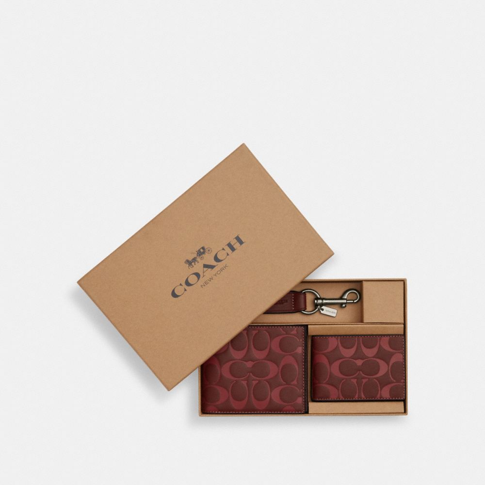 COACH® | Boxed 3 In 1 Wallet Gift Set In Signature Leather