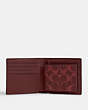 COACH®,BOXED 3-IN-1 WALLET GIFT SET IN SIGNATURE LEATHER,Leather,Gunmetal/Wine Multi,Inside View,Top View
