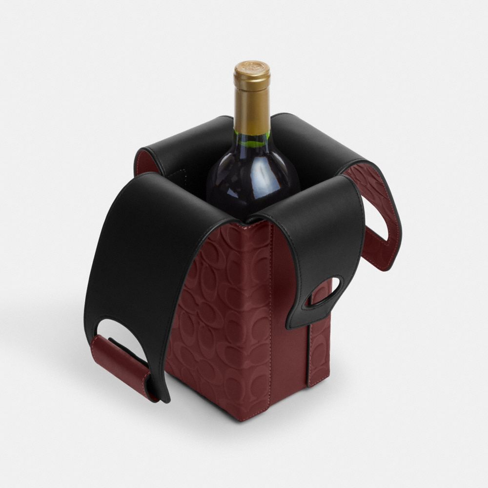 COACH®  Wine Carrier With Plaid Print