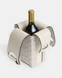 COACH®,WINE CARRIER IN SIGNATURE LEATHER,Leather,Medium,Black Antique Nickel/Chalk/Steam,Inside View,Top View