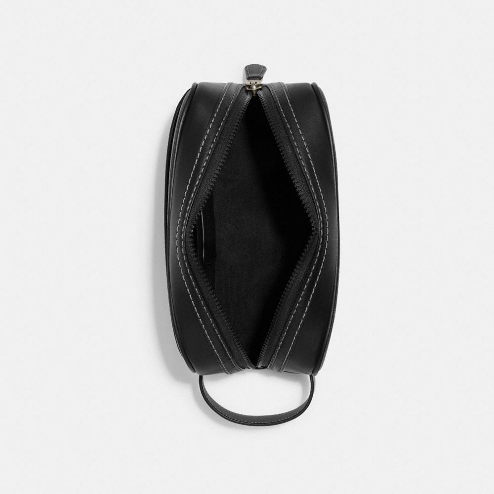 COACH®,Small Travel Kit With Surfing Crocodile Print,,Inside View,Top View