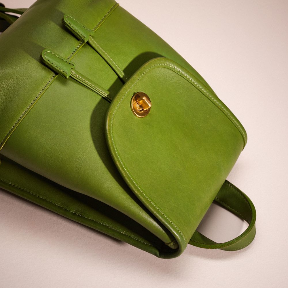 Coach Small Daypack Backpack | Green Leather - Etsy