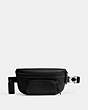 COACH®,BECK BELT BAG,Pebble Leather,Small,Black,Front View